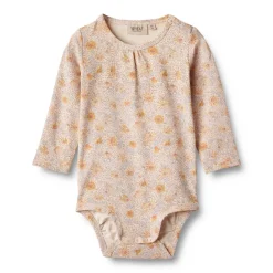 Liv langærmet body - coneflowers