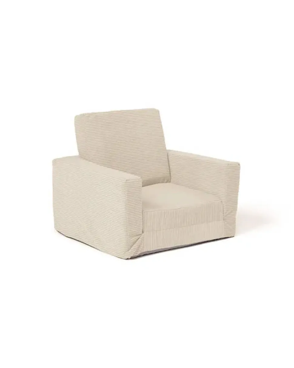 Lænestol foldbar råhvid