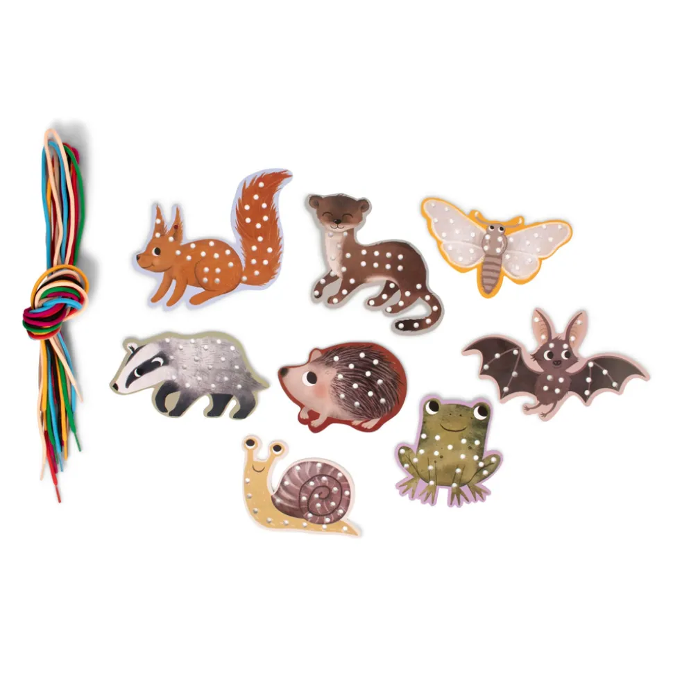 Lær at brodere - broderisæt - Skovens dyr