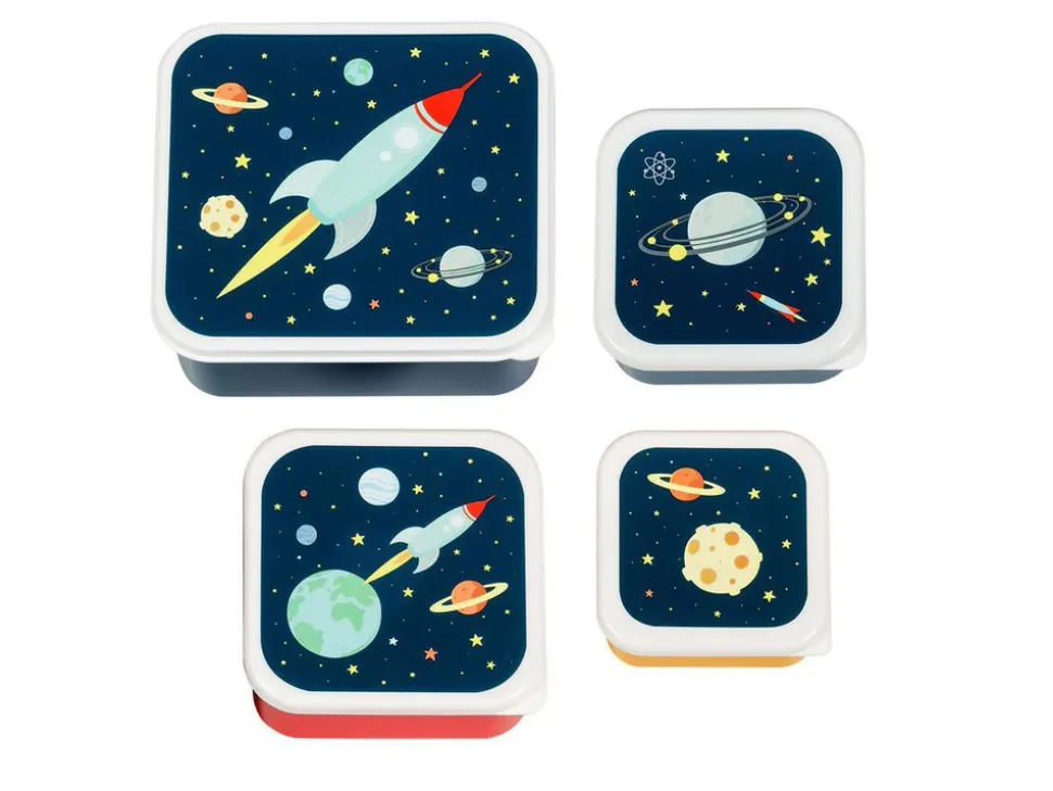 Lunch & snack box sæt - space