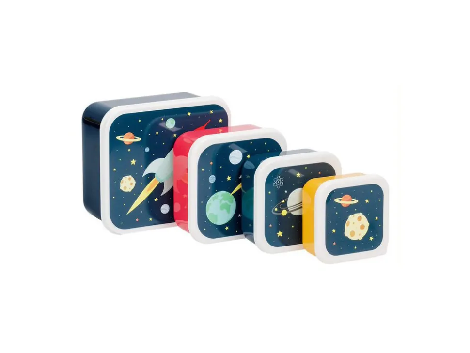 Lunch & snack box sæt - space