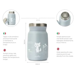 Lyseblå 500 ml rustfri stål termobeholder