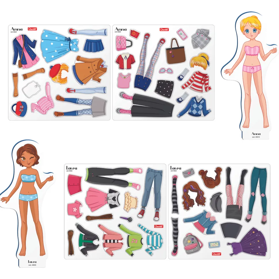 Magnetiske påklædningsdukker: Bedste veninder