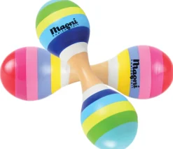 Maracas dobbelt med striber 1 stk