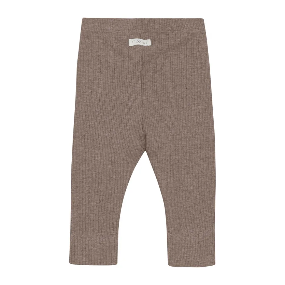 Melange Rib Leggings - 2813