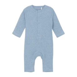 Melange Rib Romper Langærmet - 7639