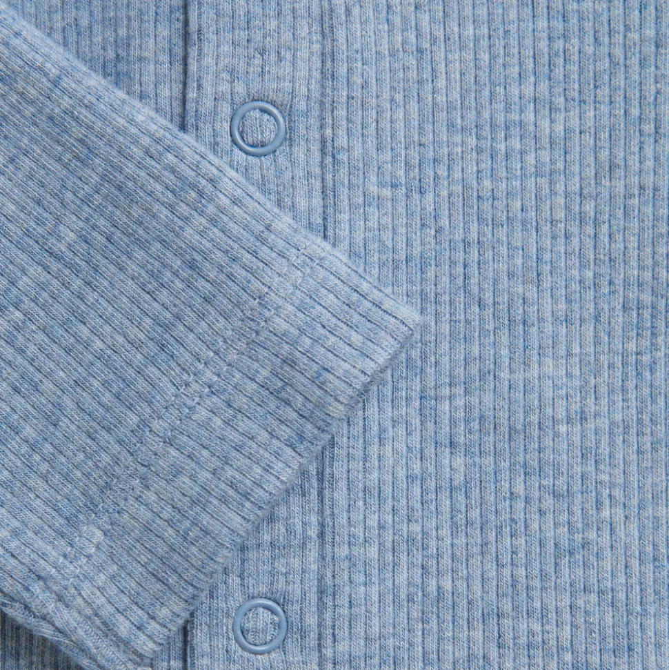 Melange Rib Romper Langærmet - 7639