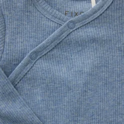 Melange Rib Wrap Body Langærmet - 7639