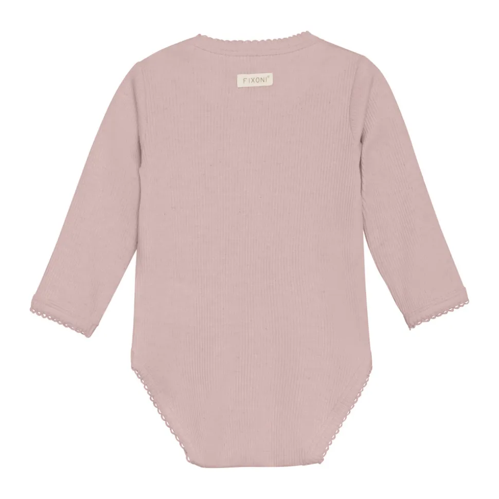 Melange Rib Wrap Body Langærmet - 5016