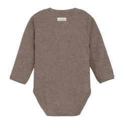 Melange Rib Wrap Body Langærmet - 2813