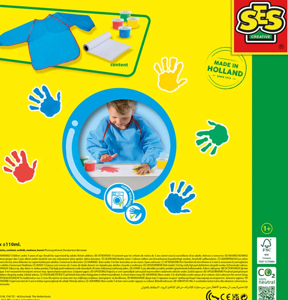 Min første - Fingermaling med forklæde