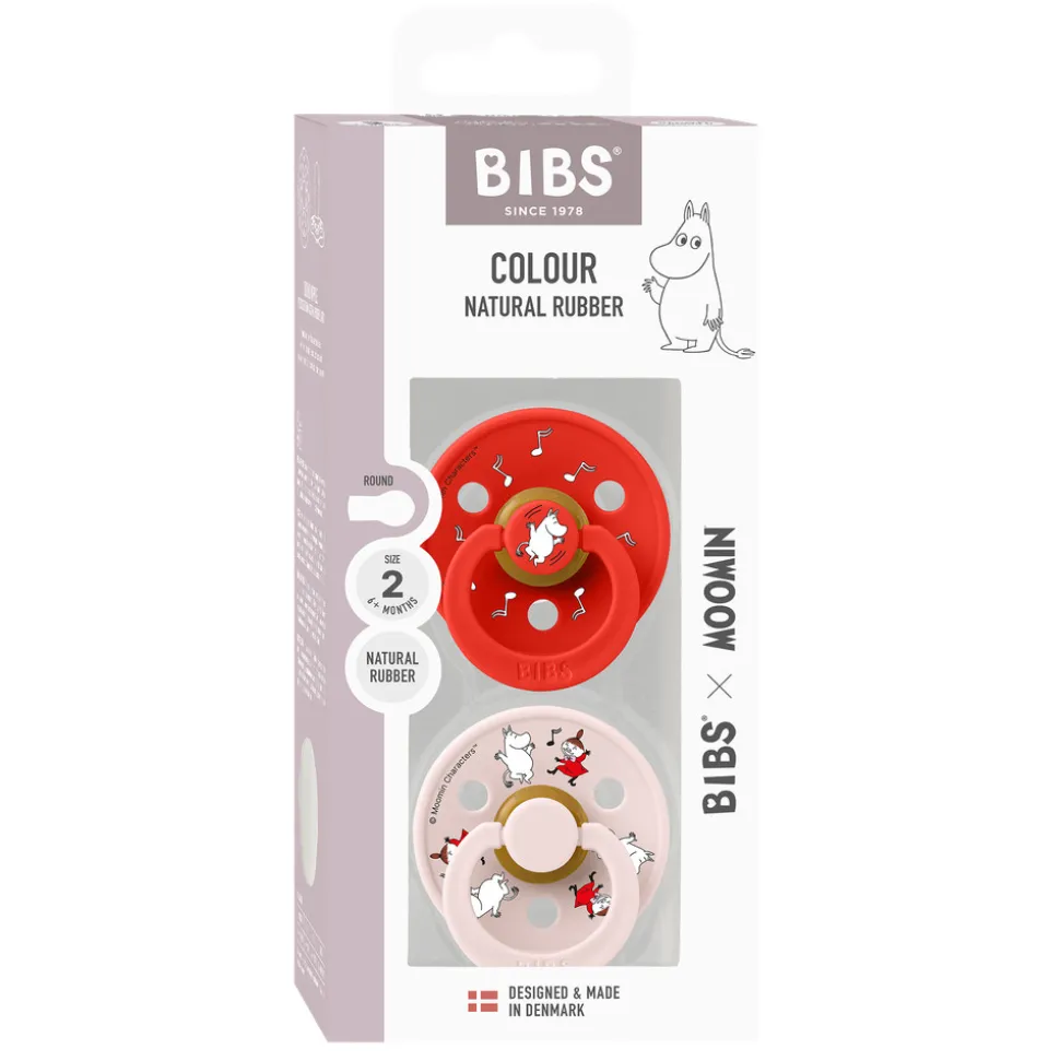 Moomins Colour Sut 2pk Latex Str 2 - Candy Apple