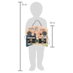 Motorik og aktivitetsbræt med låse og rotation
