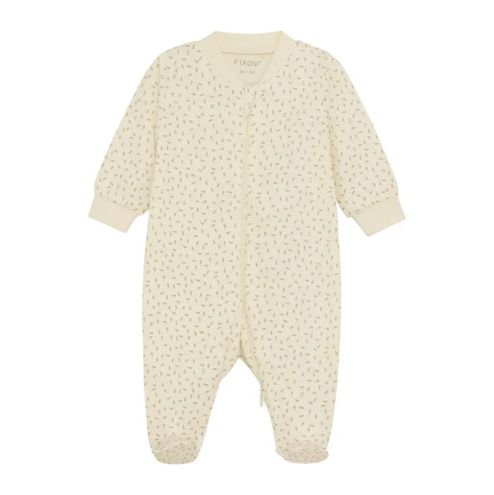 Natdragt m. lynlås og fod - Sesame