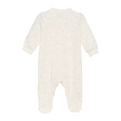 Natdragt med lynlås og fod - Marshmallow