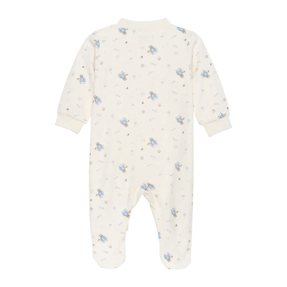 Natdragt med lynlås og fod - Ashley Blue