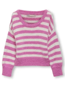 Newpiumo langærmet pullover - Super pink