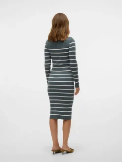 Newsiv june langærmet strik kjole - STORMY WEATHER