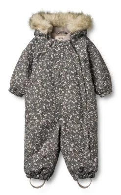 Nickie Flyverdragt - Black sea open flowers