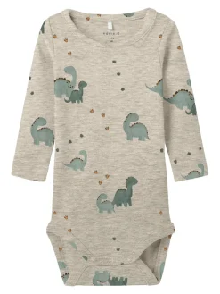 Nohr Langærmet Body - Peyote Melange