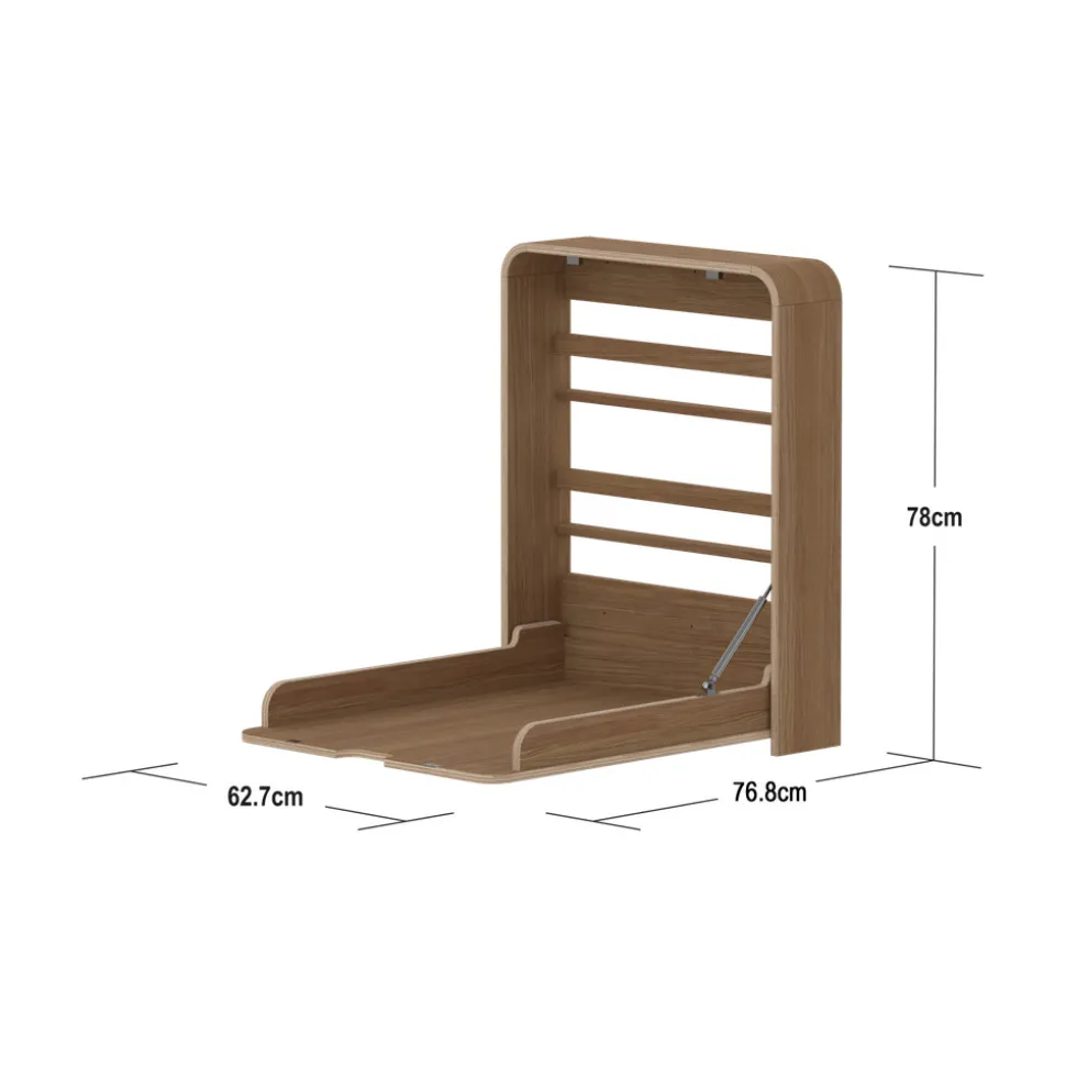 Nova væghængt Puslebord, eg