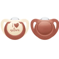 NUK Sut - for Nature Silicone S2 rød 2-pak