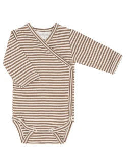 Nyfødt Slå-om Body - Almond/Offwhite