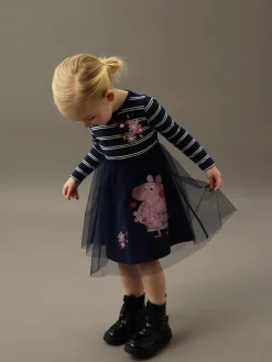 Orini Gurli Gris Tyl Kjole - Navy Blazer