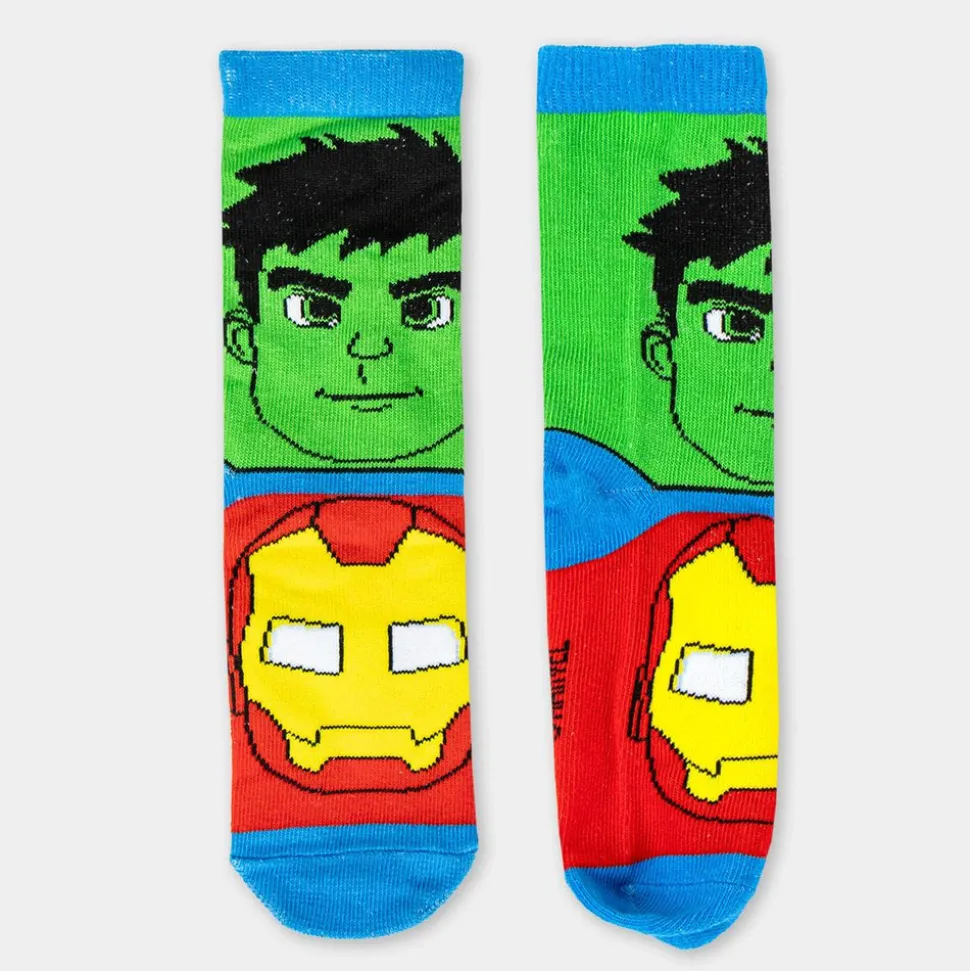 4-pak strømper i sparegris - Spidey - BLÅ/MIX