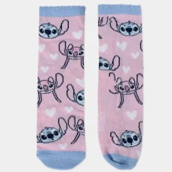 4-pak strømper i sparegris - Stitch - LBLÅ/LRØD