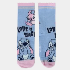 4-pak strømper i sparegris - Stitch - LBLÅ/LRØD