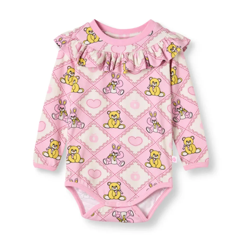 Paula Red Langærmet Body - Lace