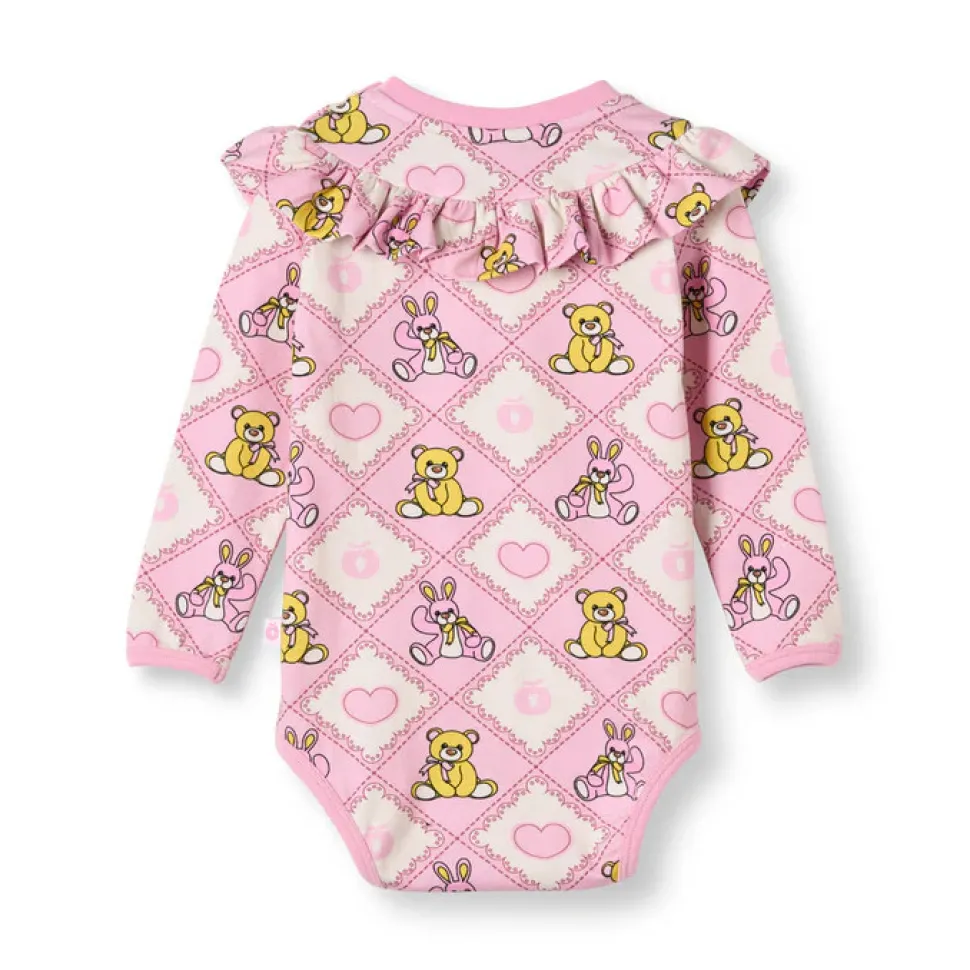 Paula Red Langærmet Body - Lace