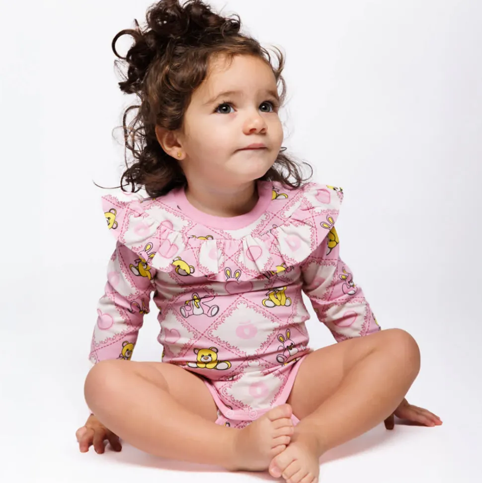 Paula Red Langærmet Body - Lace