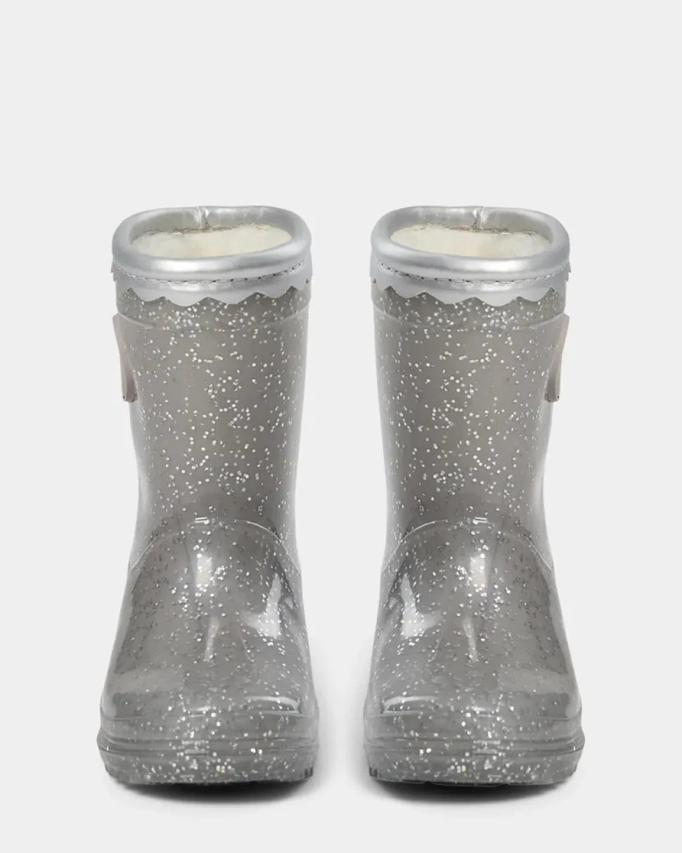 Perla Gummistøvler - Silver