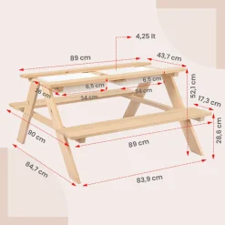Picnic bænk med opbevaring