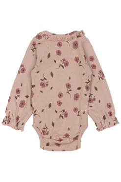 Picole Pointelle Body langærmet - Adobe rose