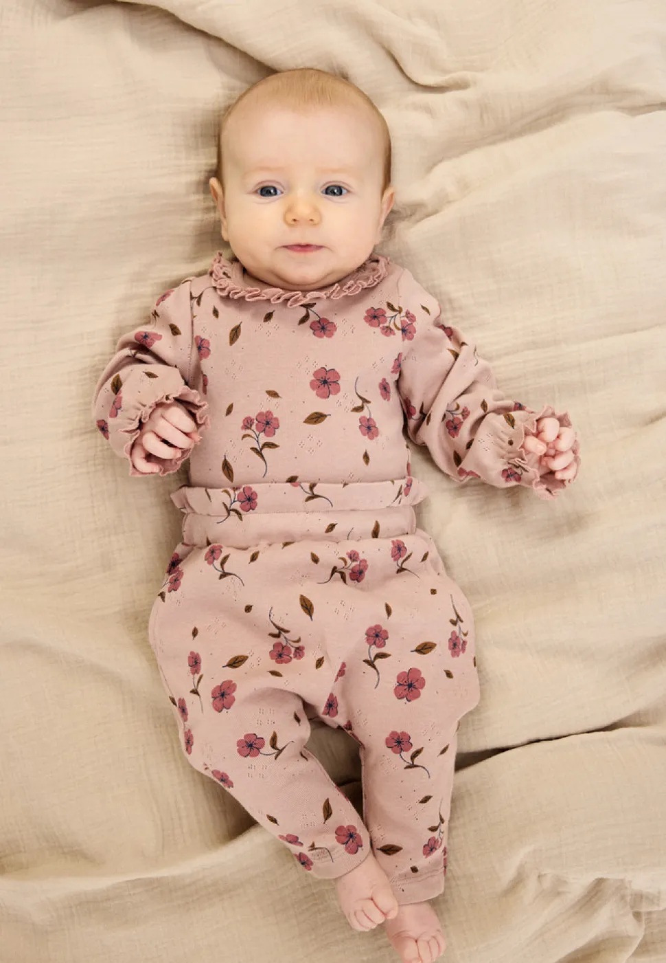 Picole Pointelle Body langærmet - Adobe rose