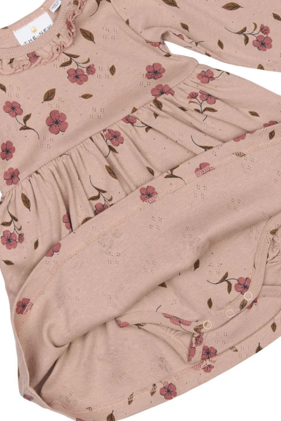 Picole Pointelle Bodykjole langærmet - Adobe rose