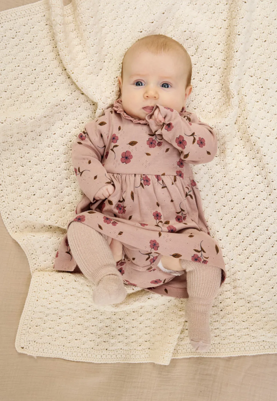 Picole Pointelle Bodykjole langærmet - Adobe rose