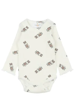 Pippa Rib Body langærmet - Cloud dans