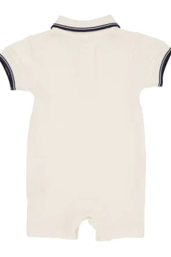 Pique polo romper - CREAM