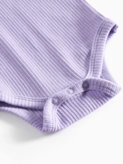 Plain Langærmet Body - Soft lavender