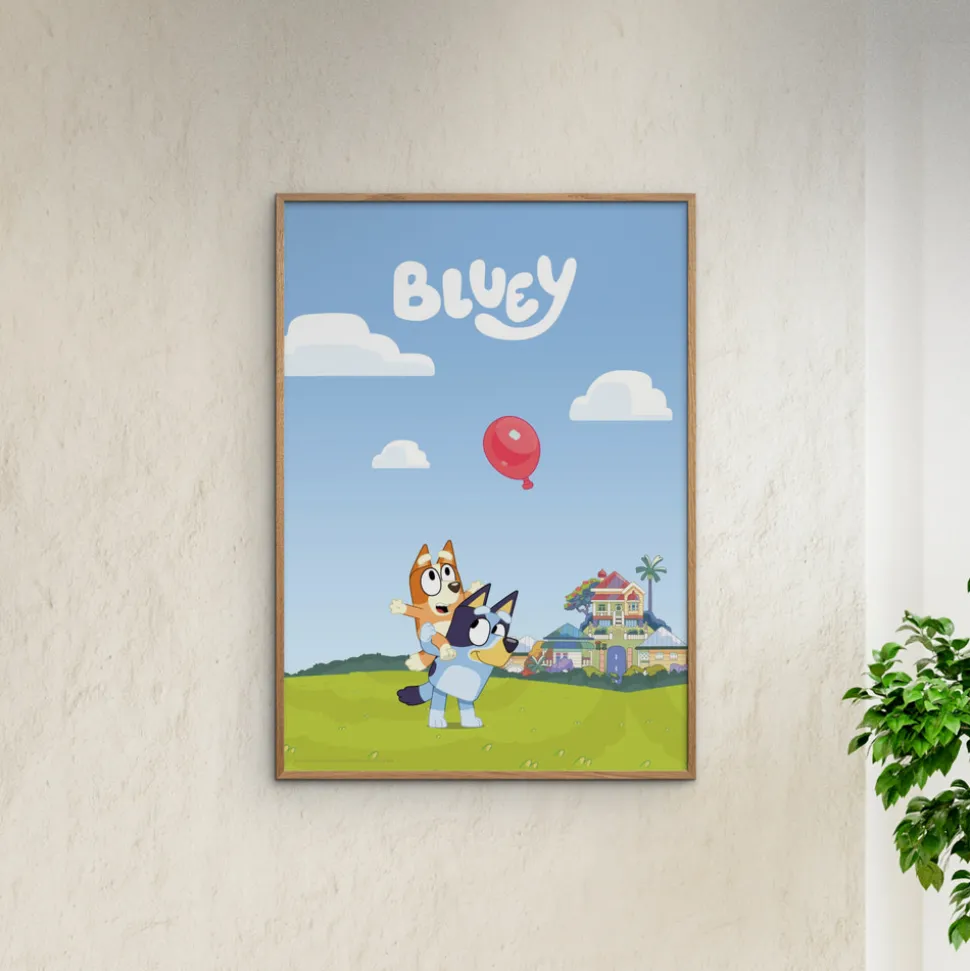 Plakat - Bluey - Ballon 30x40