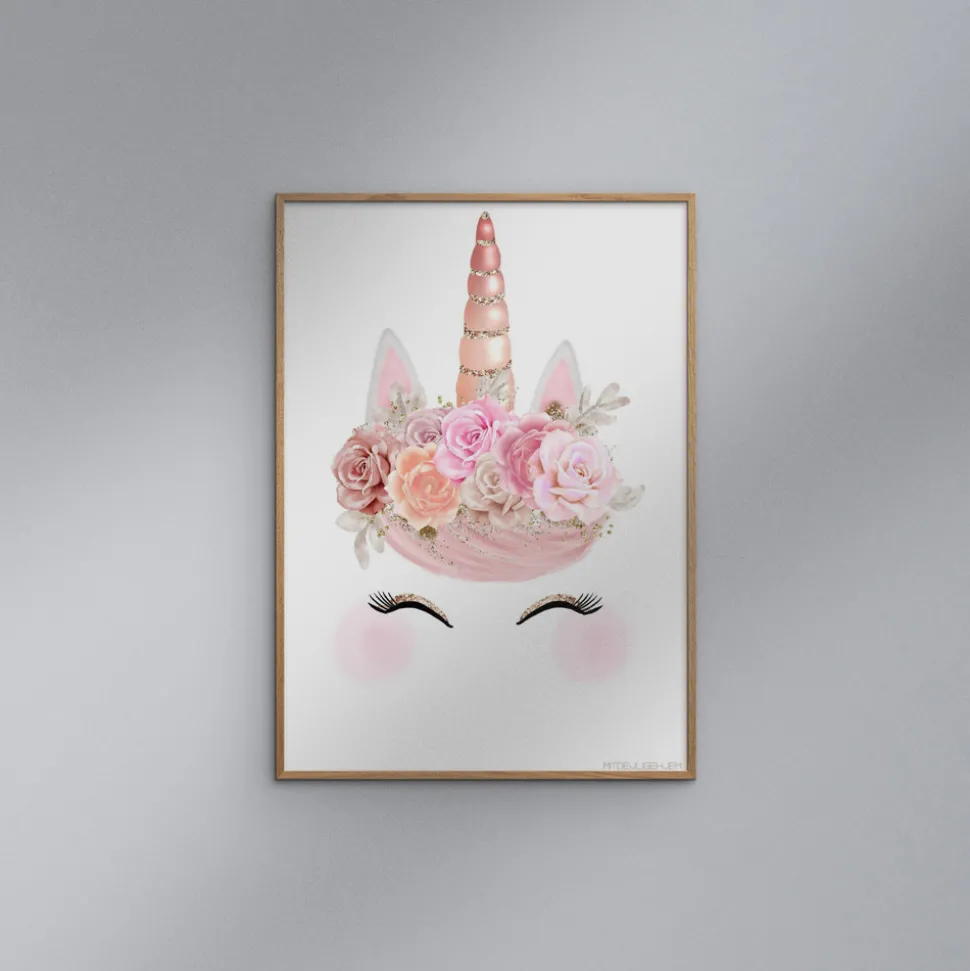 Plakat - Enhjørning A3