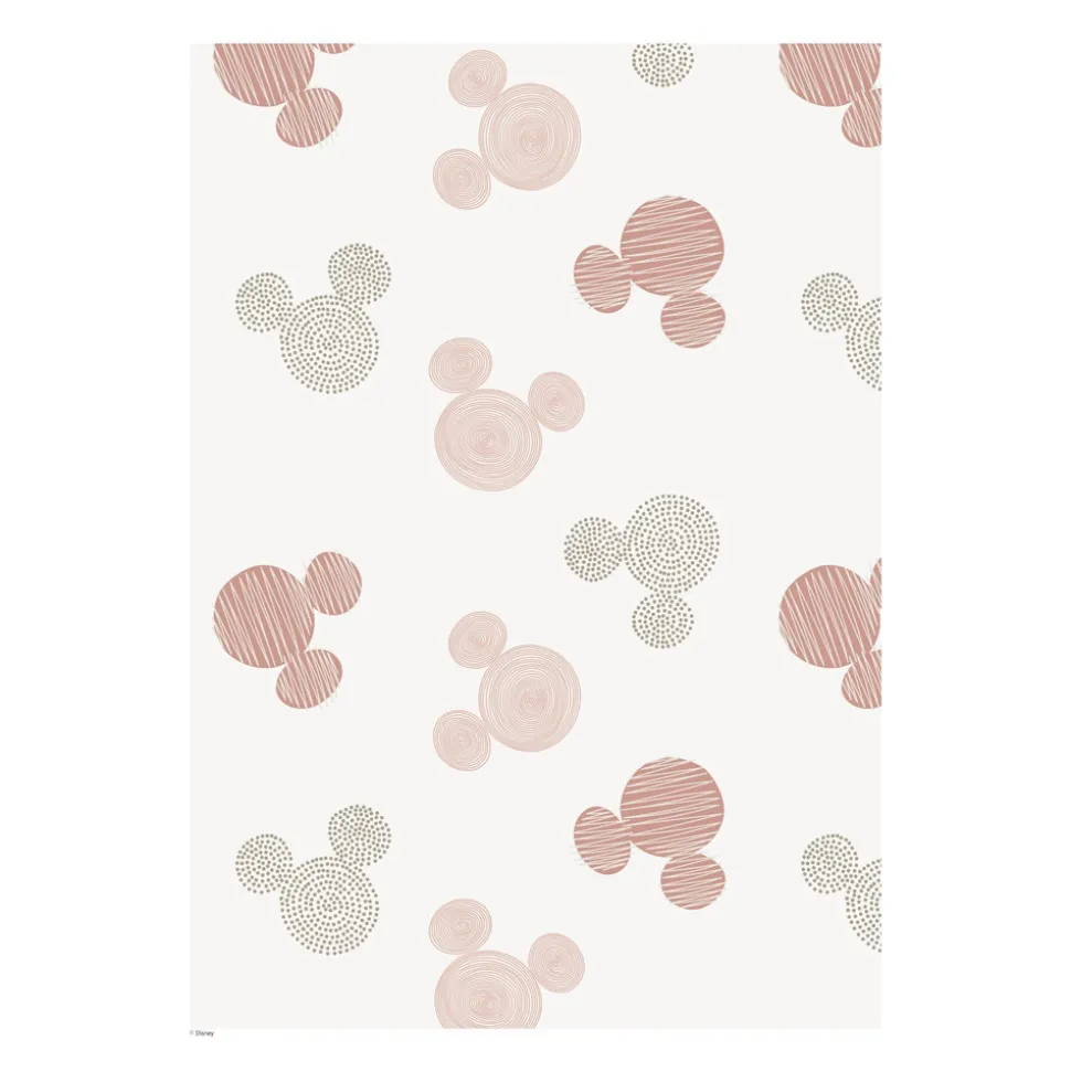 Plakat - Mickey Mouse beige mønster 30x40