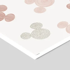 Plakat - Mickey Mouse beige mønster 30x40
