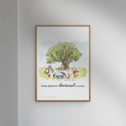 Plakat - Peter Plys - samling ved træet