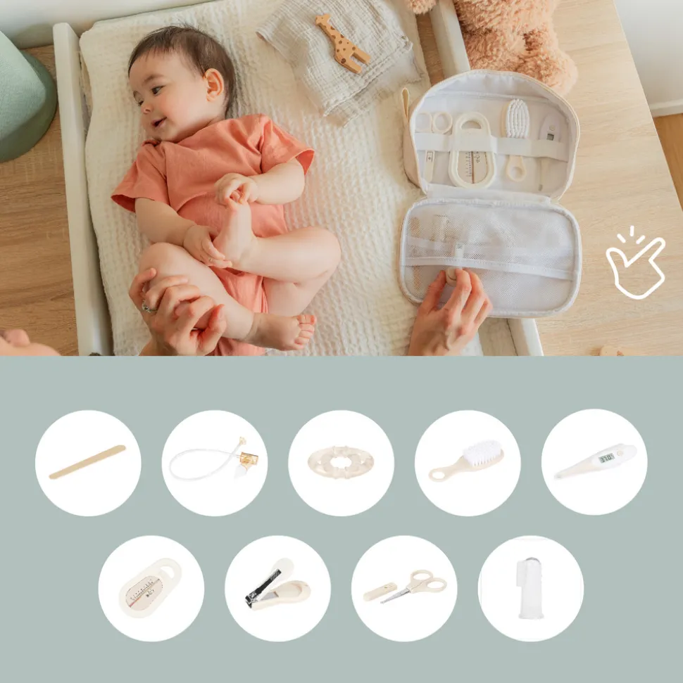 Plejesæt til baby - sand