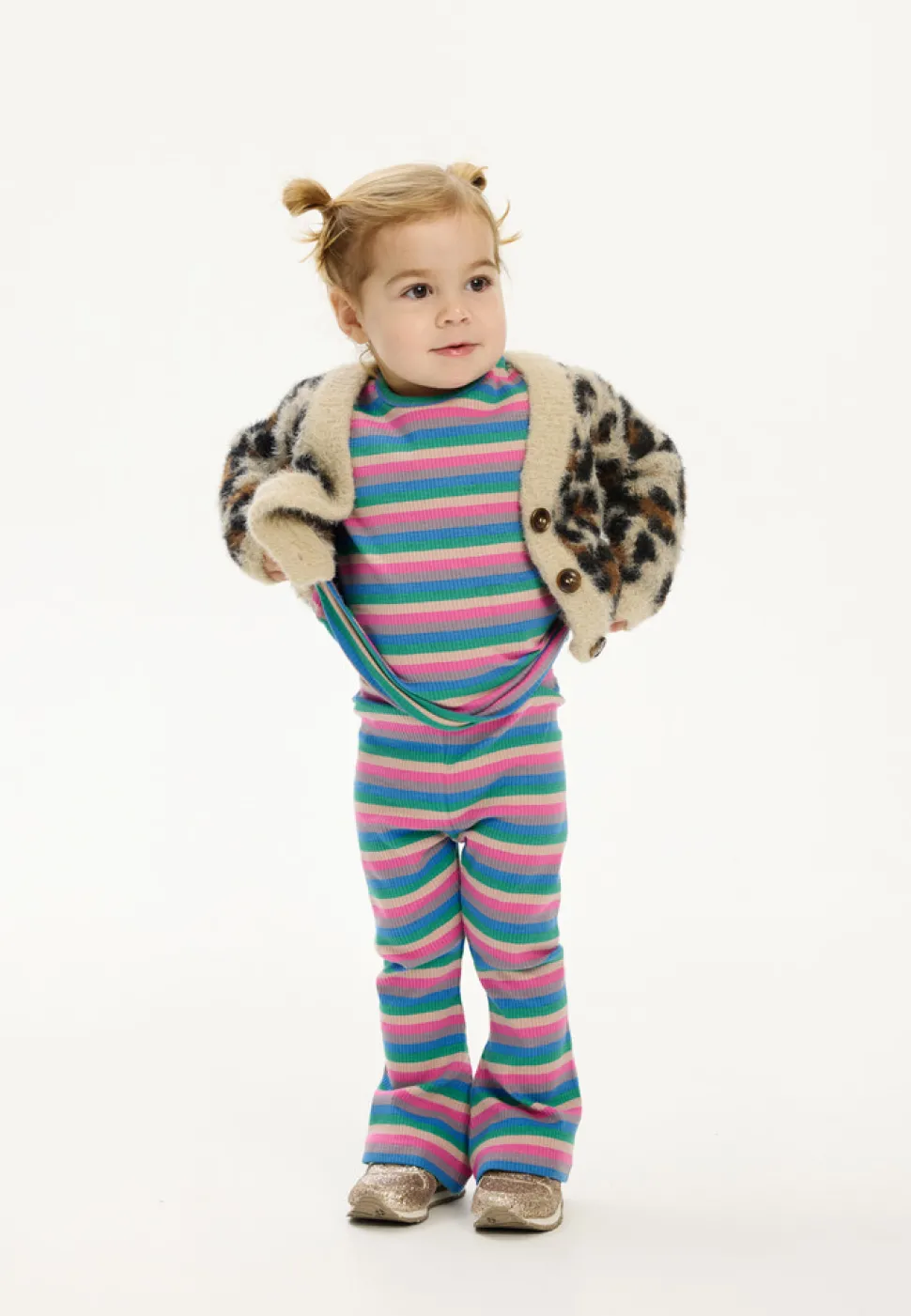 Polly Flared Rib Bukser - MULTI